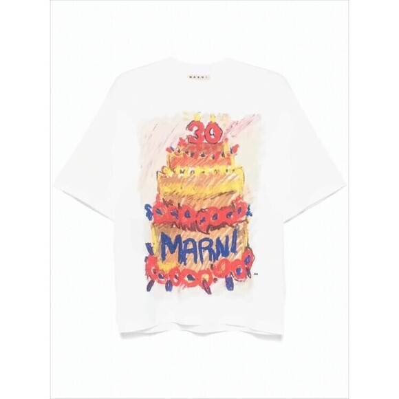 Marni Relaxed Fit Artistic Print Short-Sleeve T-Shirt - NWT